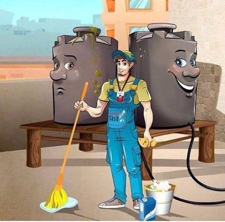 غسيل تانكي الماء من الاتربة